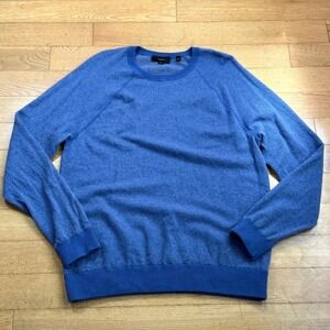 Vince Mens XL Wool Cashmere Blend Blue Raglan Crewneck Pullover Sweater‎